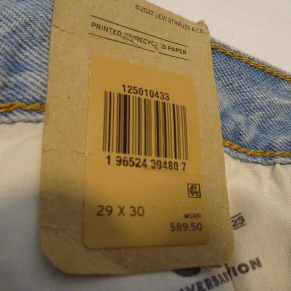 Levi's 501 Jeans Women's Size 29x30 Blue Denim 150th Anniversary Floral Patch . - Picture 10 of 13